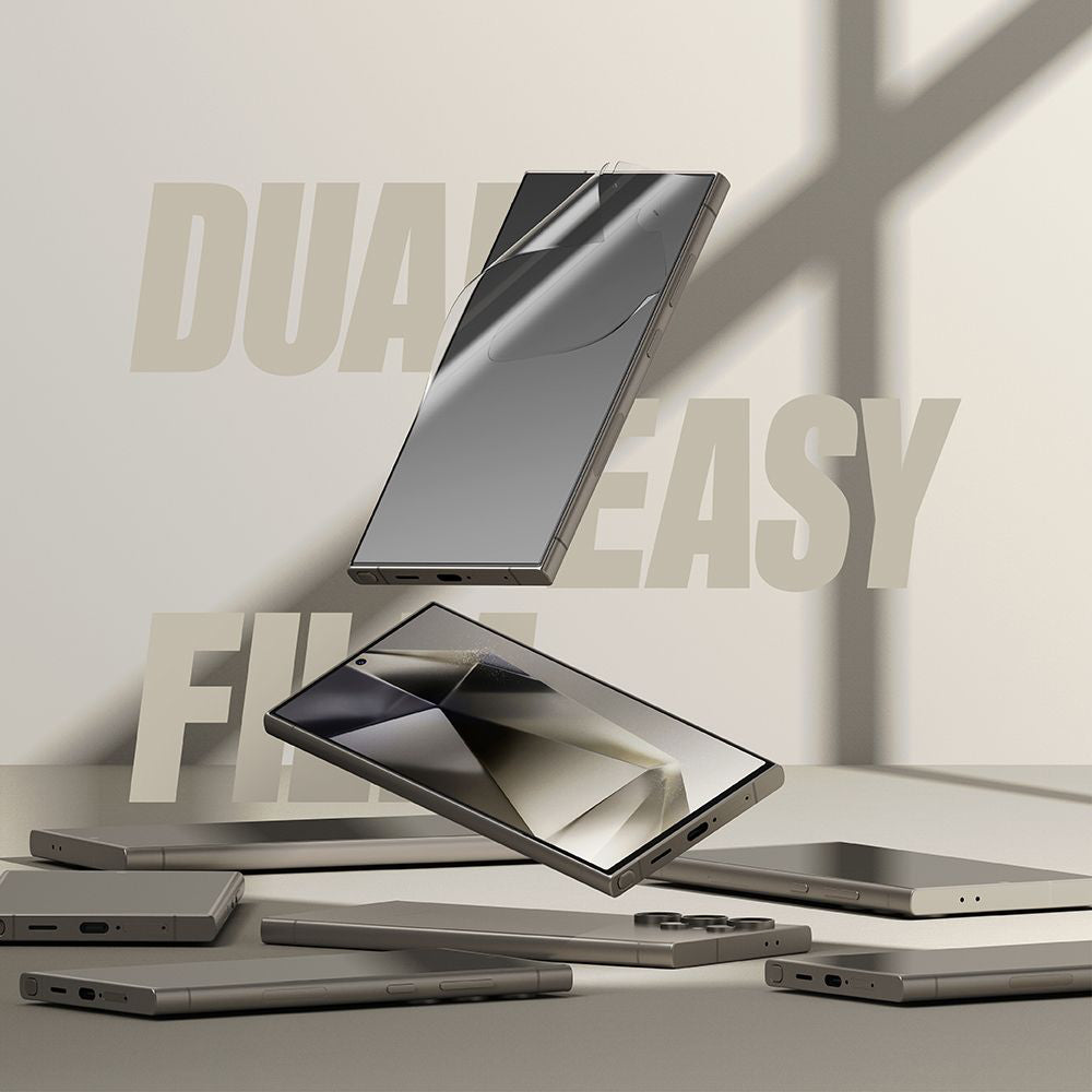 Zaščitna folija za zaslon Ringke Dual Easy za Samsung Galaxy S24 Ultra S928, Plastika, Set 2 kosa