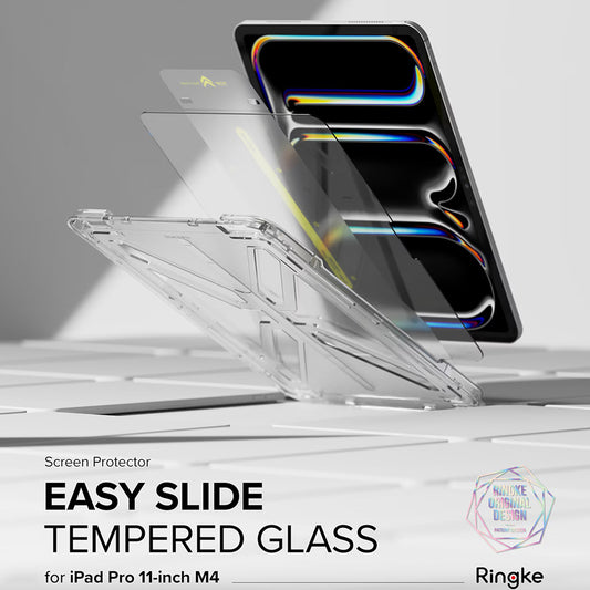 Zaščitna folija zaslona Ringke Easy Slide za Apple iPad Pro 11 (2024), kaljeno steklo, polno lepilo