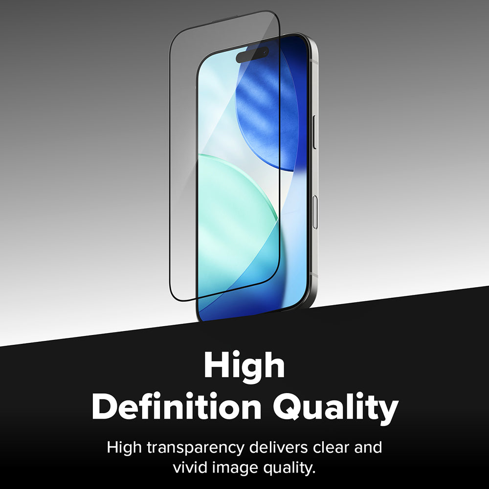 Zaščitna folija zaslona Ringke Easy Slide za Apple iPhone 18 Pro / 17 Pro, kaljeno steklo, polno lepilo, komplet 2 kosa
