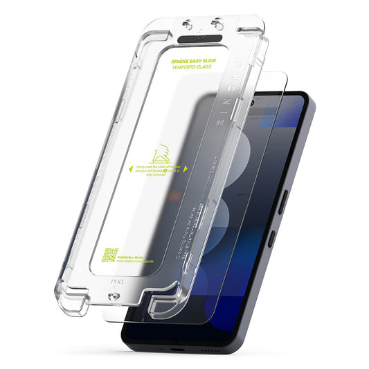 Zaščitna folija za zaslon Ringke Easy Slide za Nothing Phone (3a) / Phone (3a) Pro, kaljeno steklo, polno lepilo, komplet 2 kosa