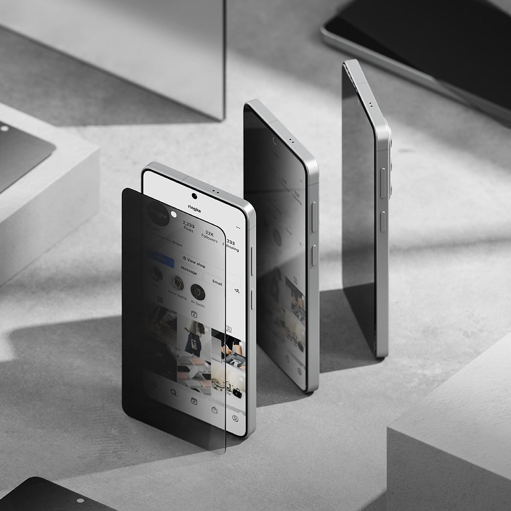 Zaščitna folija za zaslon Ringke Easy Slide za Samsung Galaxy S26 Plus S947, Kaljeno steklo, Polno lepljenje, Set 2 kosa, Črna