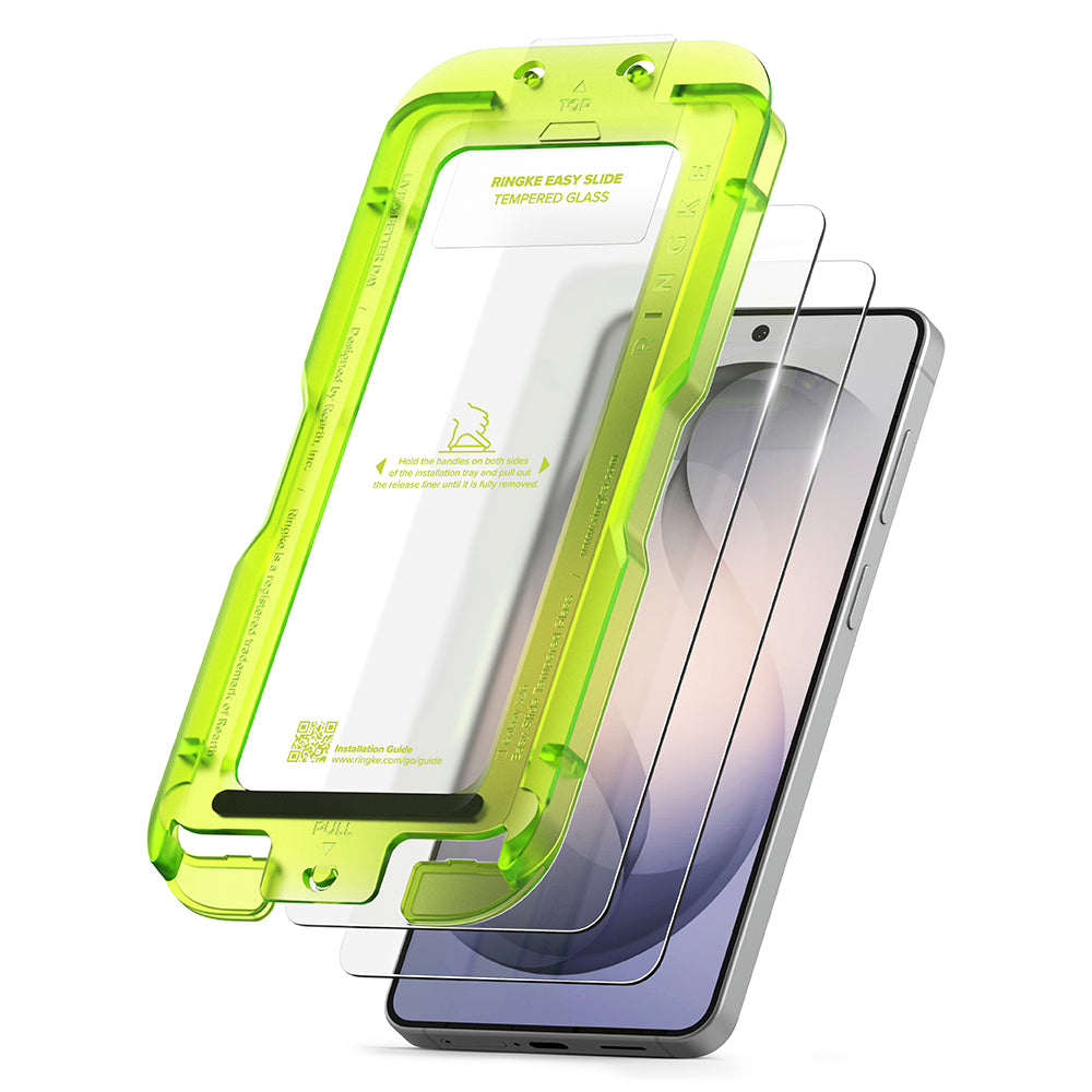 Zaščitna folija za zaslon Ringke Easy Slide za Samsung Galaxy S26 S942, Kaljeno steklo, Polno lepilo, Komplet 2 kosa