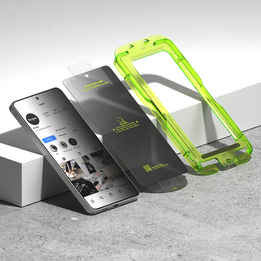 Zaščitna folija za zaslon Ringke Easy Slide za Samsung Galaxy S26 Ultra S948, Kaljeno steklo, Polno lepljenje, Set 2 kosa, Črna