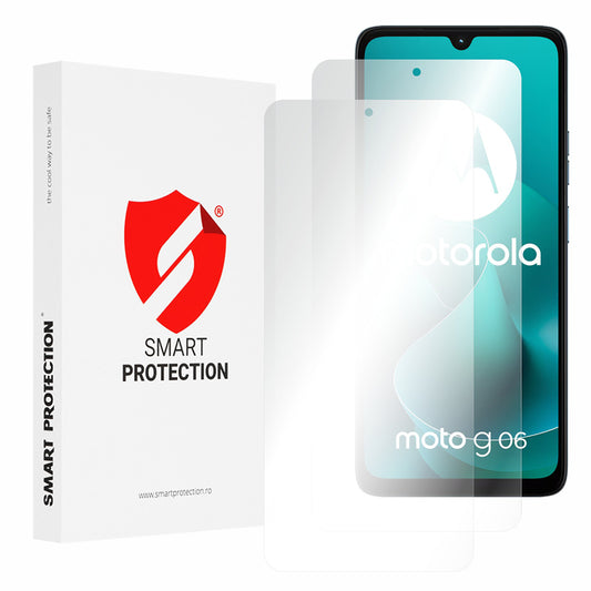 Zaščitna folija za zaslon Smart Protection Premium Classic za Motorola Moto G06 Power / G06, Plastika, Polno lepljenje, Komplet 2 kosa