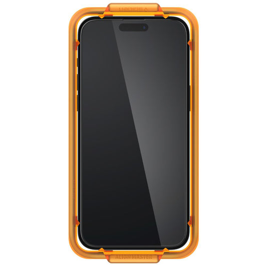 Zaščitna folija za zaslon Spigen GlastR Align Master za Apple iPhone 15, Kaljeno steklo, Polno lepilo, Set 2 kosa, Črna AGL06906