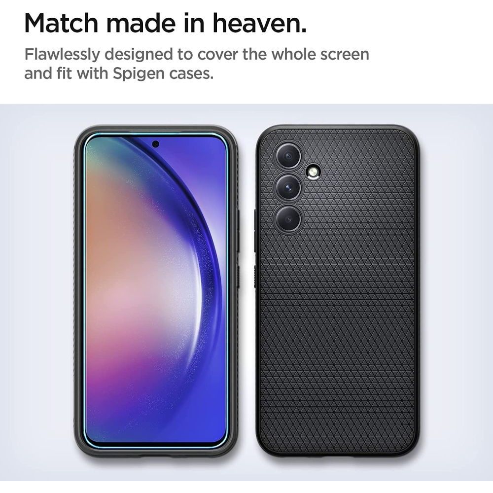 Zaščitna folija za zaslon Spigen GlastR Align Master za Samsung Galaxy A54 A546, kaljeno steklo, polno lepilo, komplet 2 kosa AGL05966
