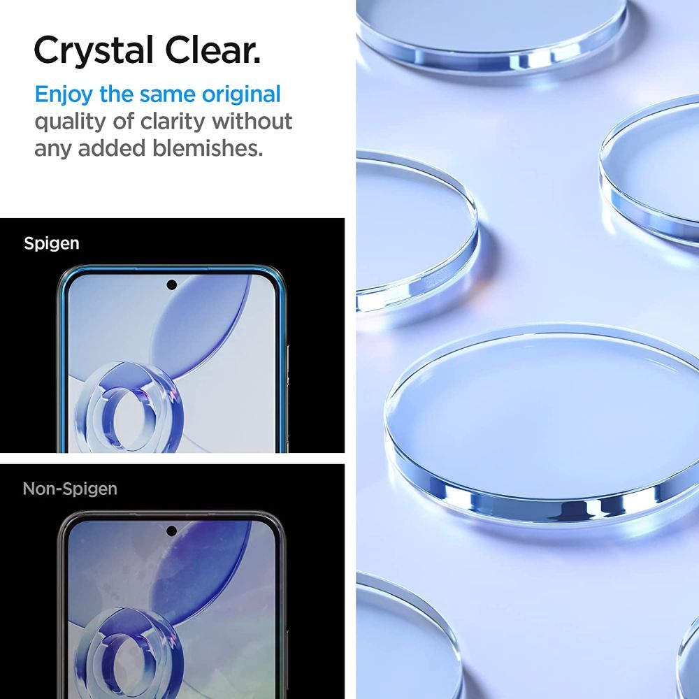 Zaščitna folija za zaslon Spigen GlastR Align Master za Samsung Galaxy A54 A546, kaljeno steklo, polno lepilo, komplet 2 kosa AGL05966