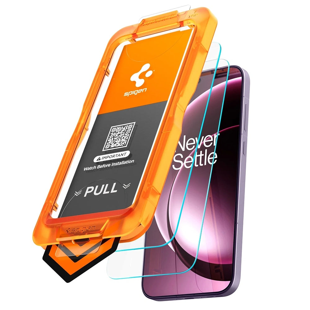 Zaščitna folija za zaslon Spigen GlastR AlignMaster S za OnePlus 15, kaljeno steklo, polno lepilo, komplet 2 kosa AGL11333
