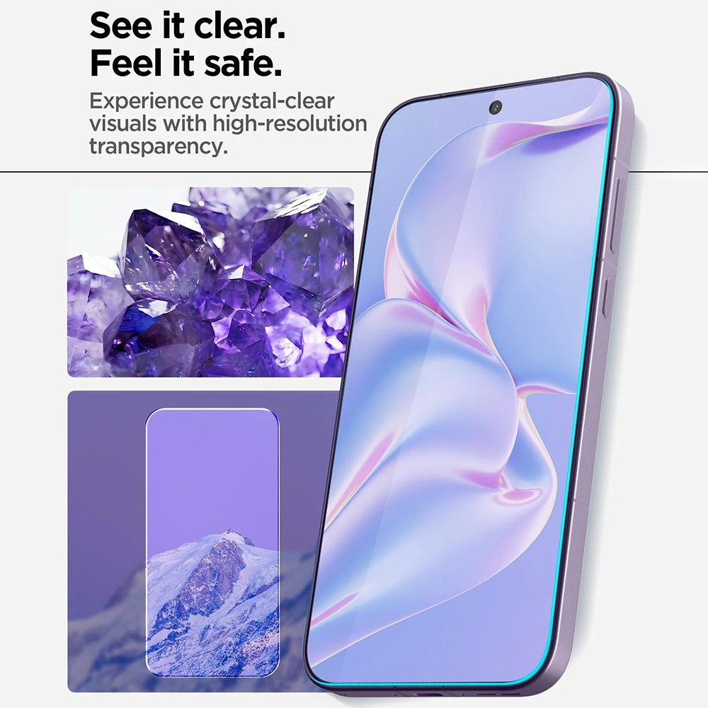 Zaščitna folija za zaslon Spigen GlastR AlignMaster S za OnePlus 15, kaljeno steklo, polno lepilo, komplet 2 kosa AGL11333