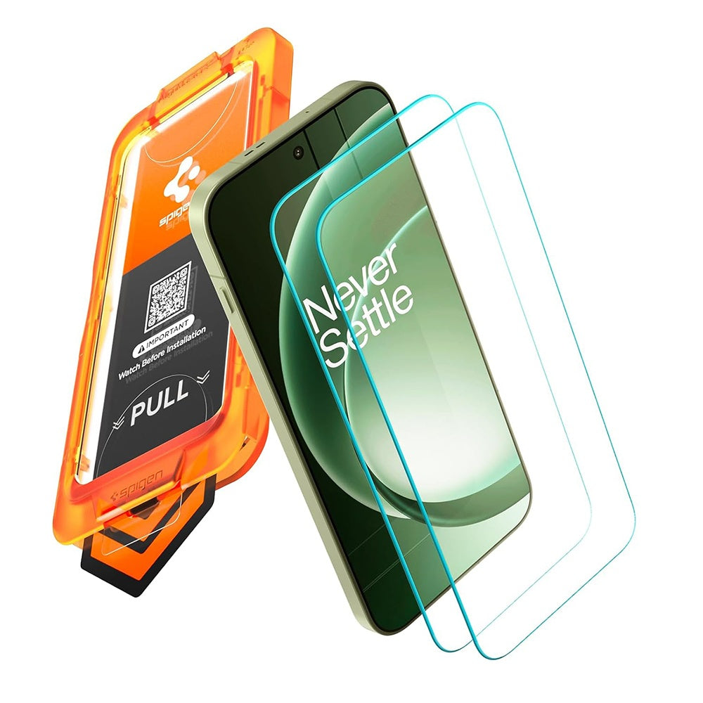 Zaščitna folija za zaslon Spigen GlastR AlignMaster S za OnePlus 15R, kaljeno steklo, polno lepilo, komplet 2 kosa AGL11398