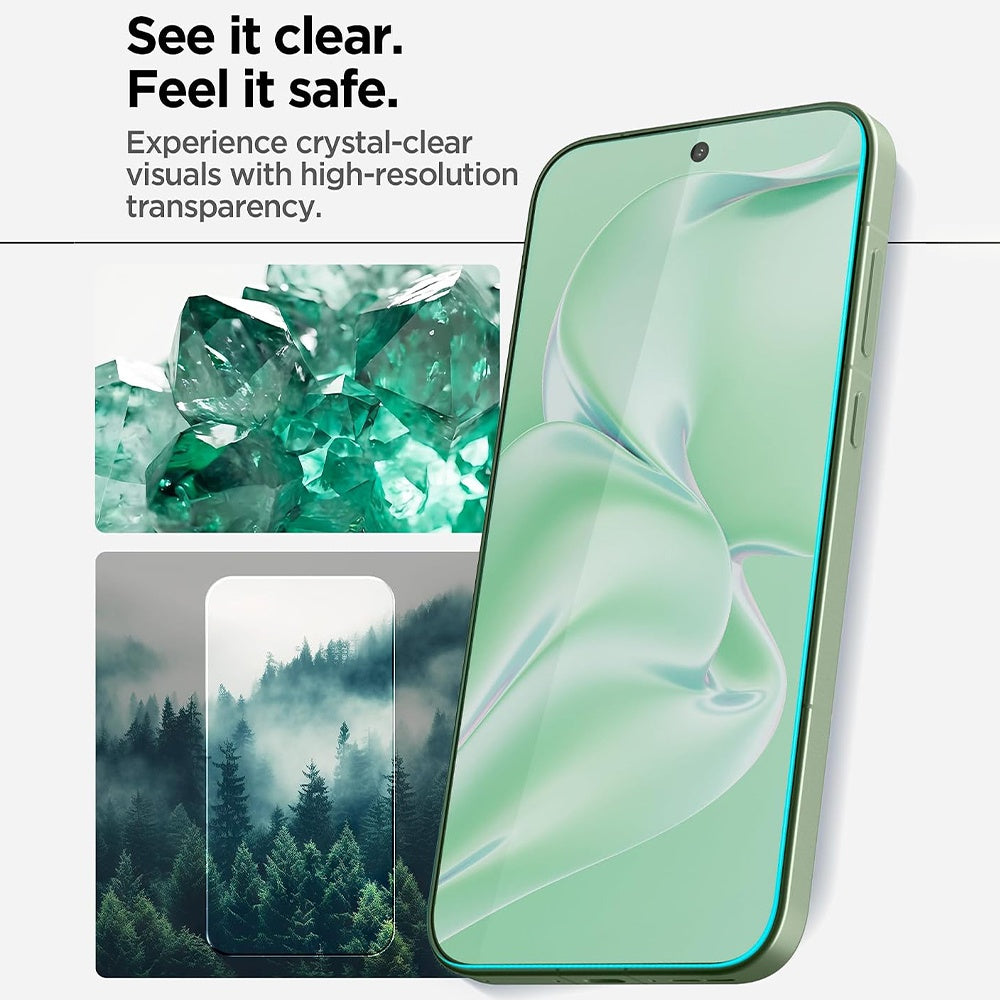 Zaščitna folija za zaslon Spigen GlastR AlignMaster S za OnePlus 15R, kaljeno steklo, polno lepilo, komplet 2 kosa AGL11398