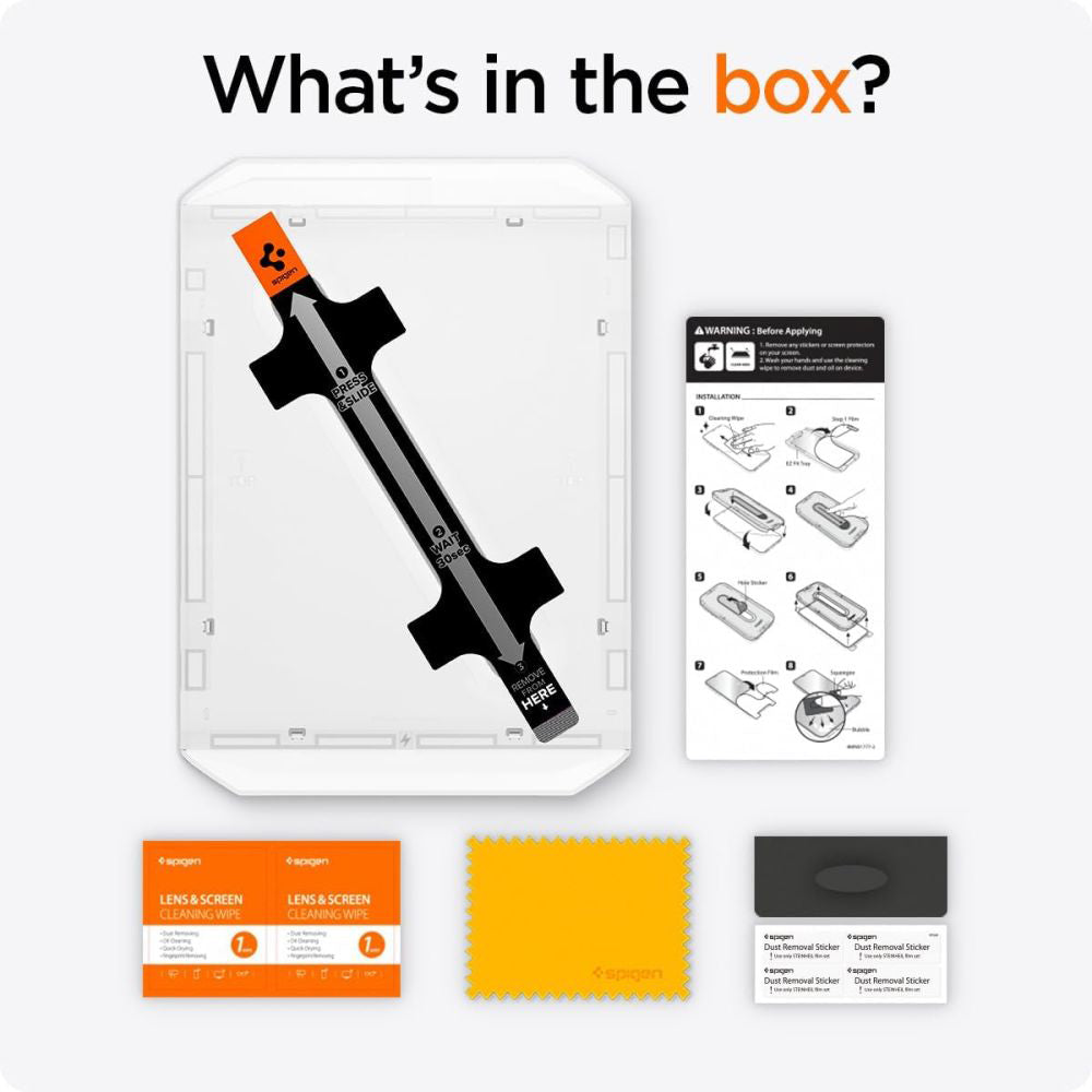 Zaščitna folija za zaslon Spigen GlastR EZ FIT za Apple iPad Pro 13 (2024), Kaljeno steklo, Full Glue AGL07793