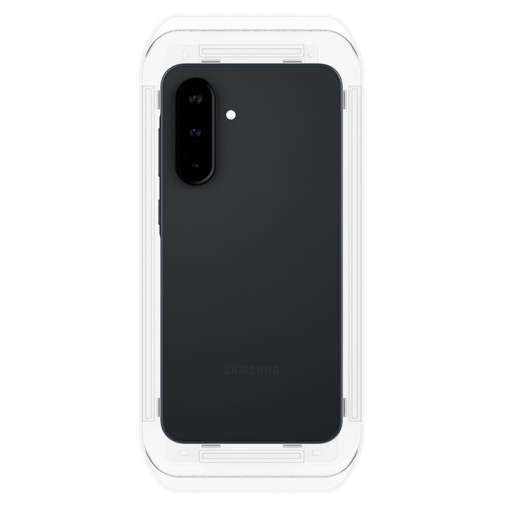 Zaščitna folija za zaslon Spigen GlastR EZ FIT za Samsung Galaxy A36 A366, kaljeno steklo, polno lepilo, komplet 2 kosa AGL09202
