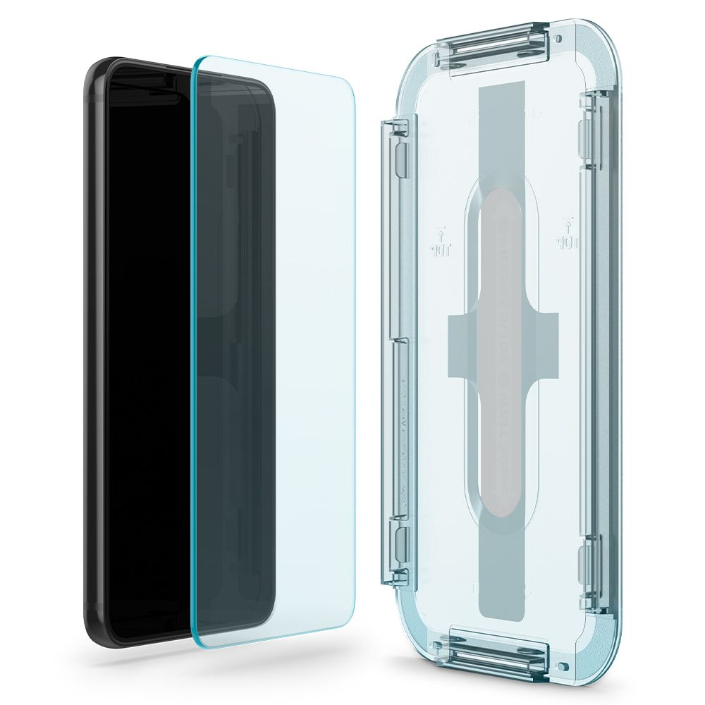 Zaščitna folija za zaslon Spigen GlastR EZ FIT za Samsung Galaxy S22 5G S901, kaljeno steklo, polno lepilo, komplet 2 kosa AGL04151