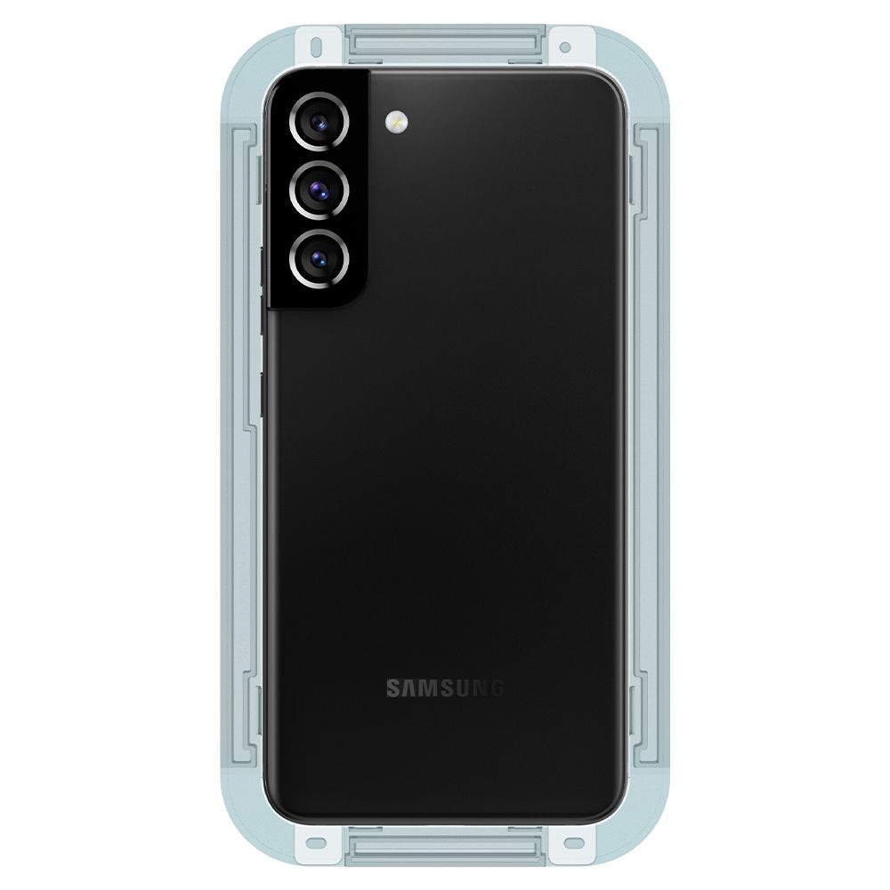 Zaščitna folija za zaslon Spigen GlastR EZ FIT za Samsung Galaxy S22 5G S901, kaljeno steklo, polno lepilo, komplet 2 kosa AGL04151