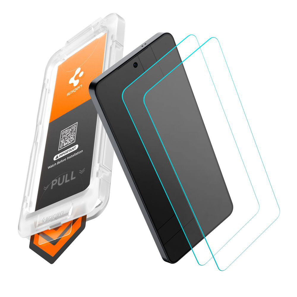 Zaščitna folija za zaslon Spigen GlastR EZ FIT Pro HD za Samsung Galaxy S26 S942, Kaljeno steklo, Polno lepilo, Set 2 kosa AGL11095