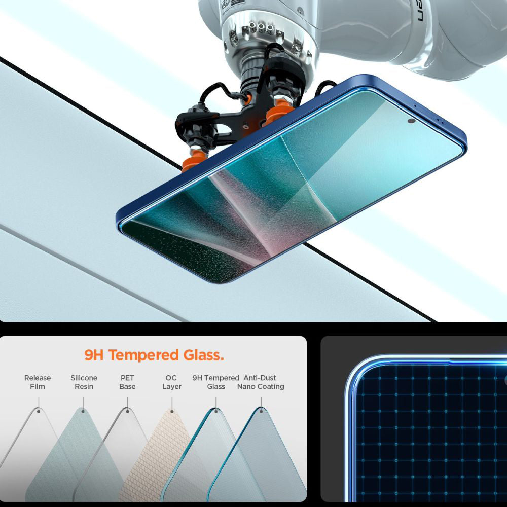 Zaščitna folija za zaslon Spigen GlastR EZ FIT Pro za Samsung Galaxy S25 Edge S937, Kaljeno steklo, Polno lepljenje