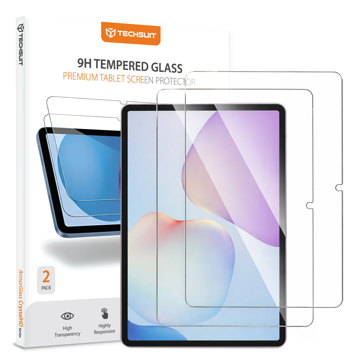 Zaščitna folija za zaslon Techsuit ArmorGlass CrystalHD za Huawei MatePad 11.5 (2025), Kaljeno steklo, Polno lepilo, Komplet 2 kosa