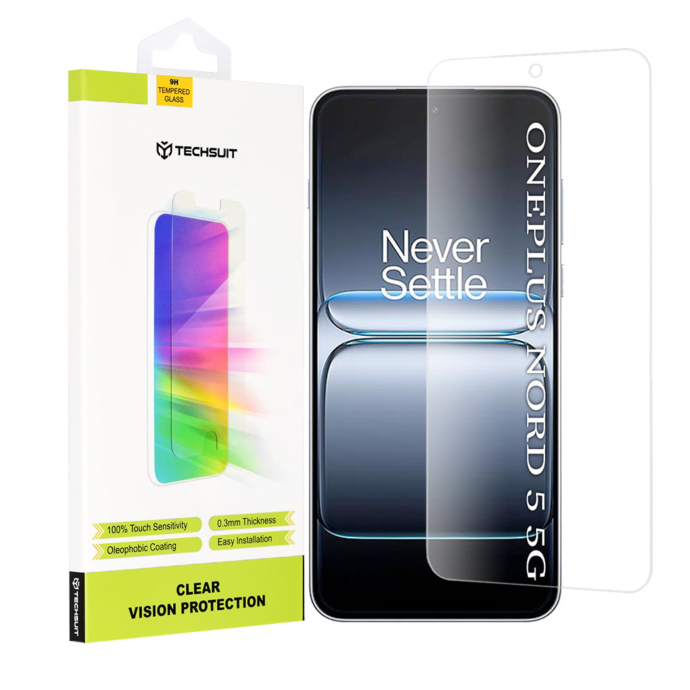 Zaščitna folija za zaslon Techsuit Clear Vision za OnePlus Nord 5, Kaljeno steklo, Polno lepilo