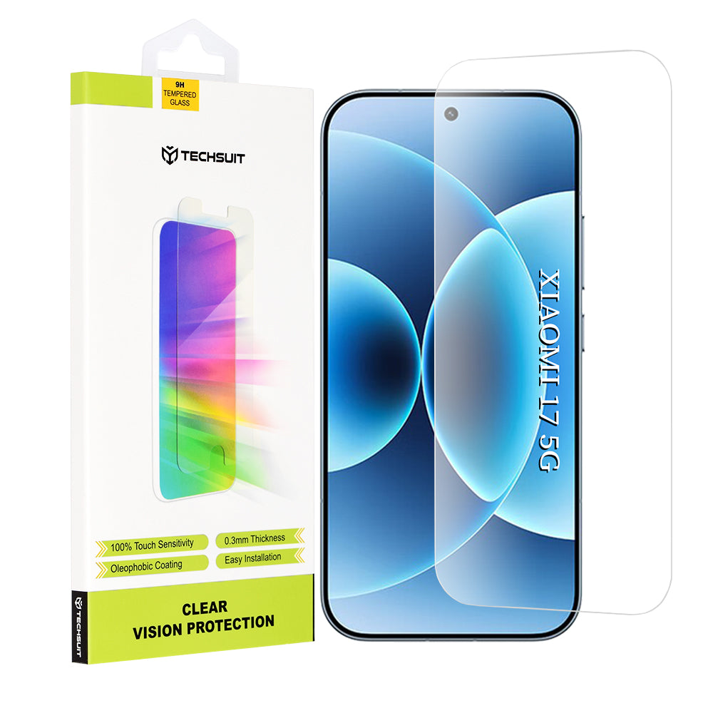 Zaščitna folija za zaslon Techsuit Clear Vision za Xiaomi 17, Kaljeno steklo, Polno lepilo