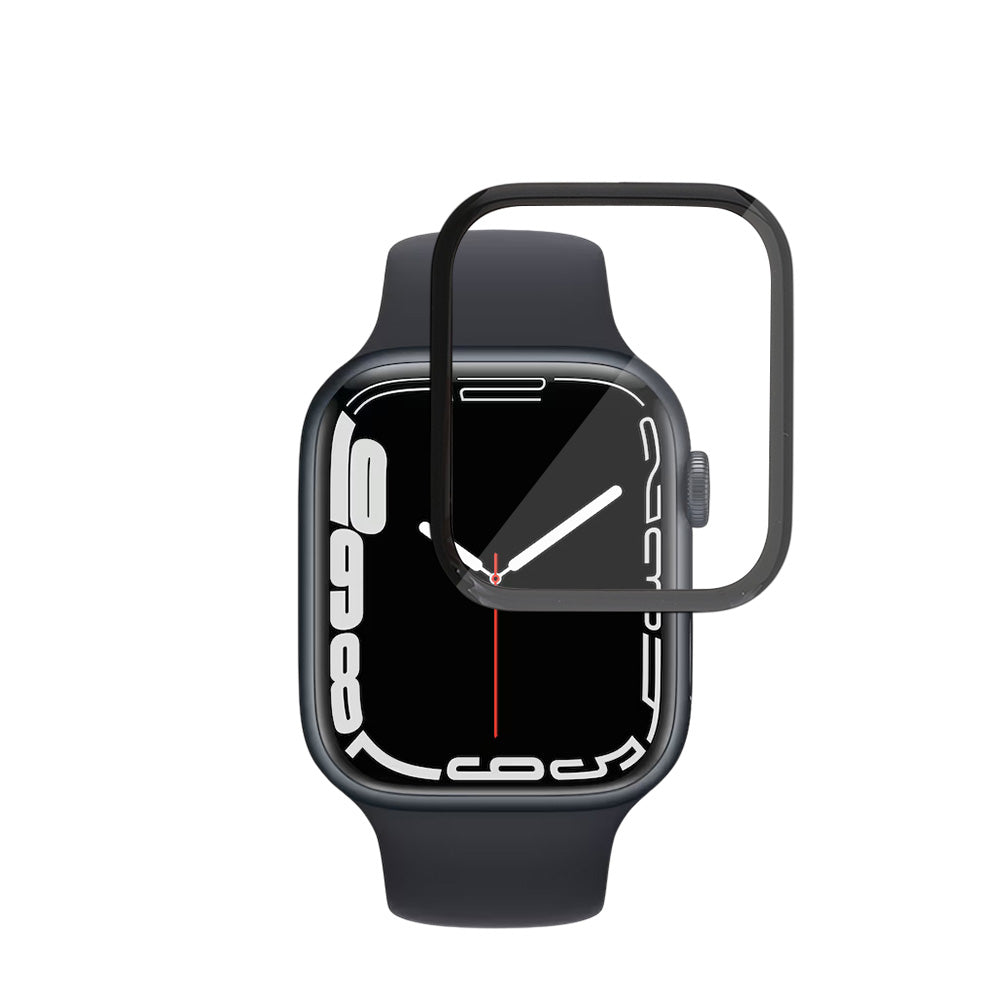 Zaščitna folija za zaslon Techsuit Nano Flex za Apple Watch Series 9 / 8 / 7 45mm, Plastika, Set 2 kosa, Črna