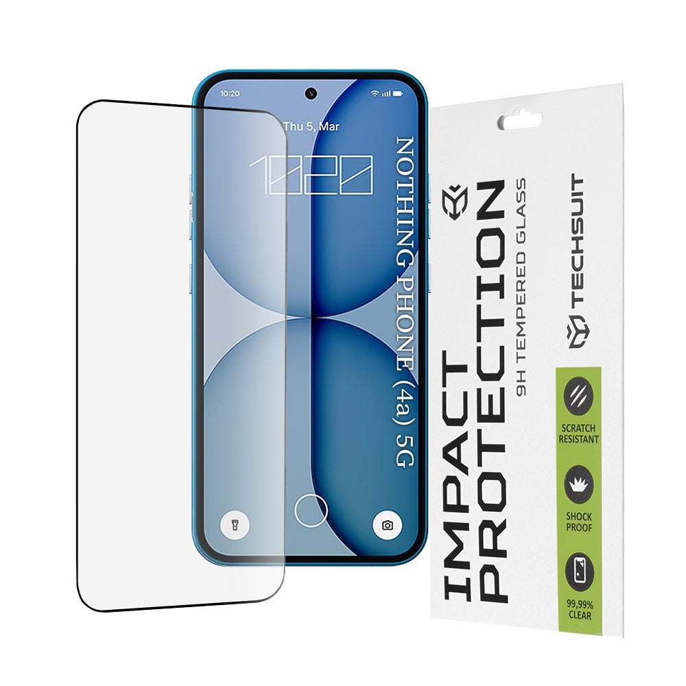 Zaščitna folija za zaslon Techsuit za Nothing Phone (4a), Kaljeno steklo, Full Glue, 111D, Črna