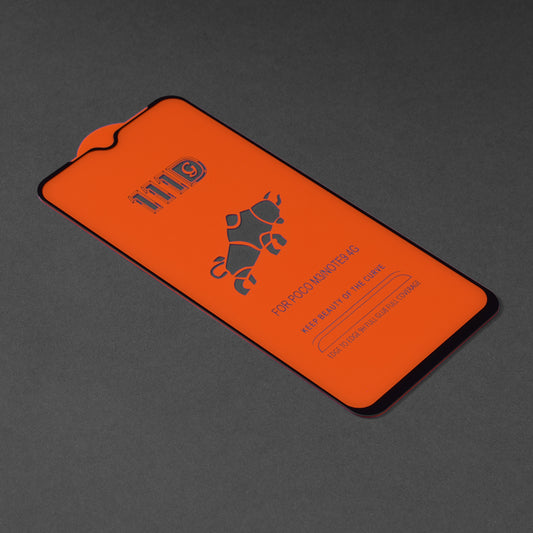 Zaščitna folija za zaslon Techsuit za Xiaomi Redmi 9 Power / 9T / Poco M3, kaljeno steklo, polno lepilo, 111D, črna