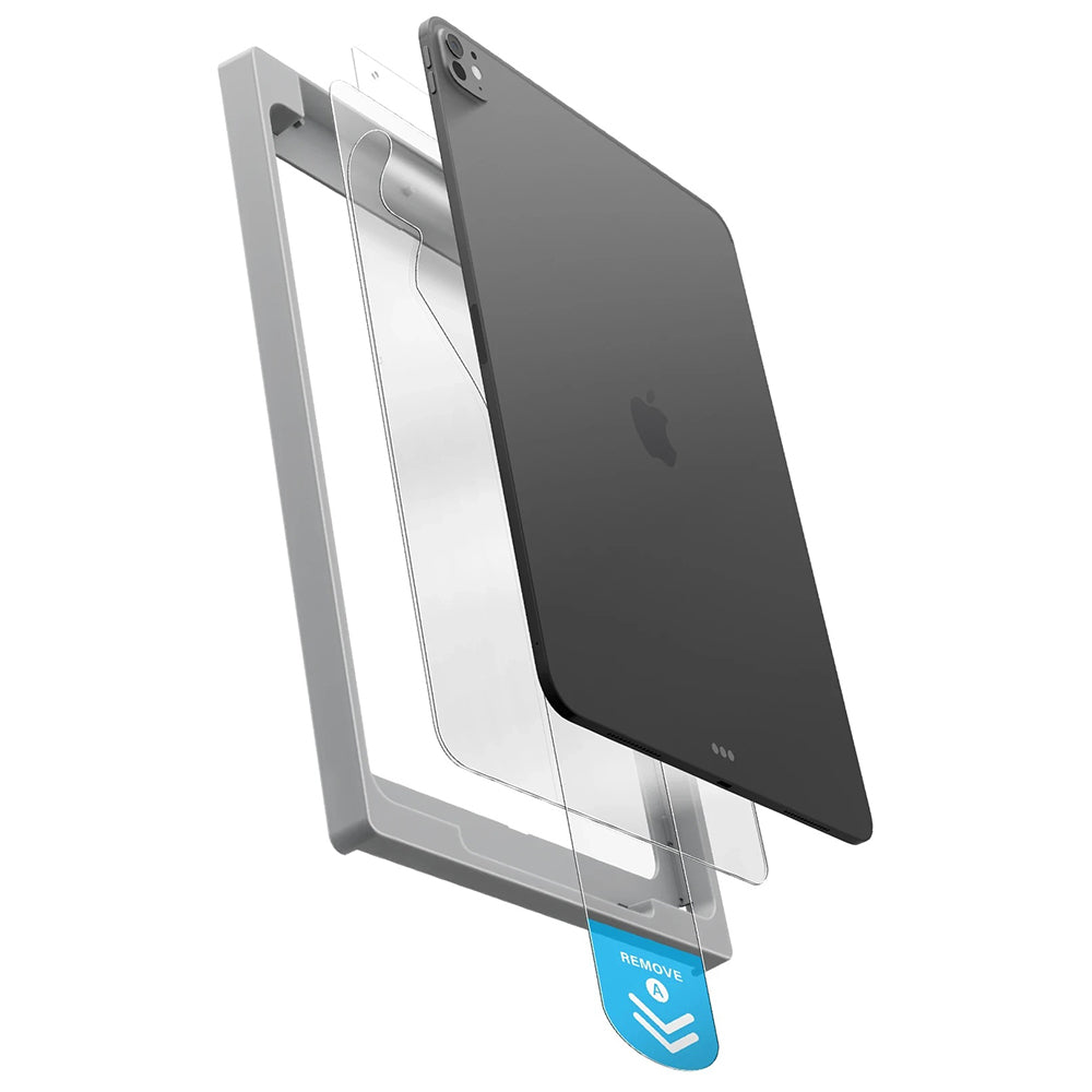 Zaščitna folija zaslona UNIQ Optix Exofit za Apple iPad Air 11 (2024), kaljeno steklo, polno lepilo