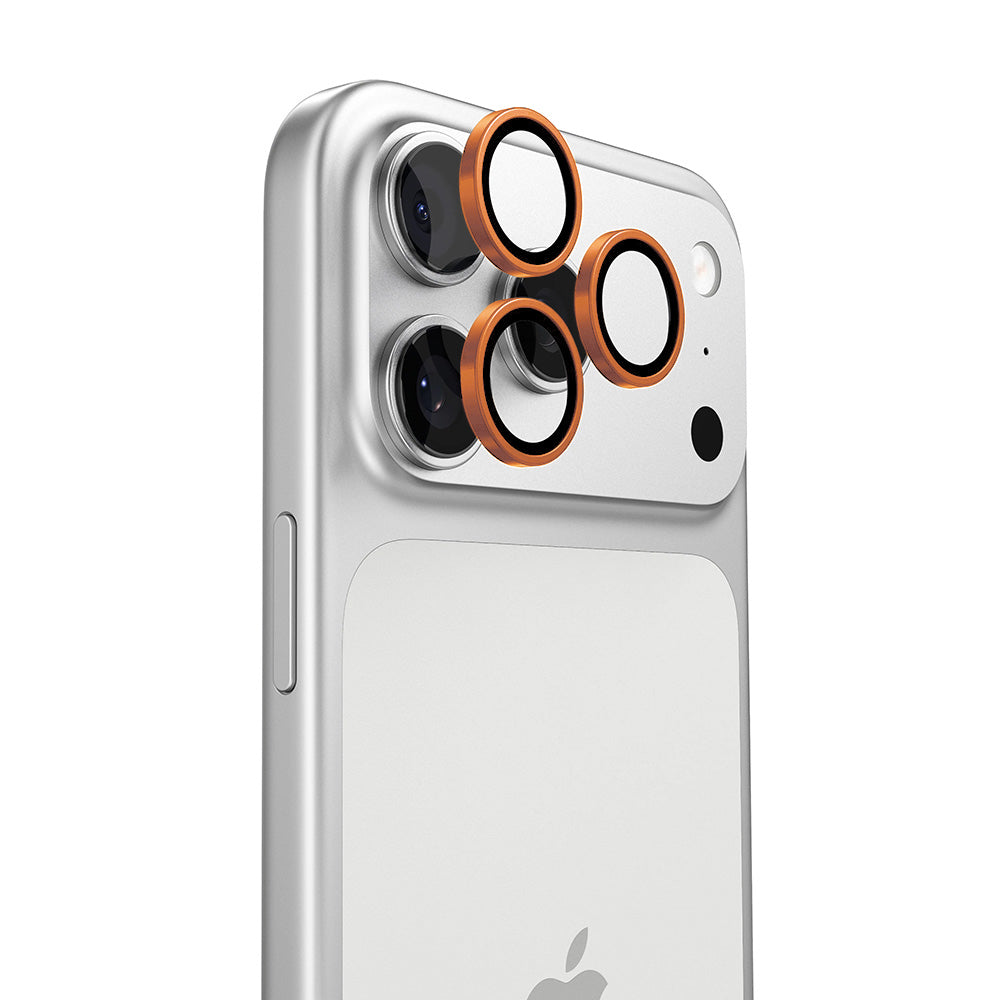 Zaščitna folija za zadnjo kamero Torras Lensguard za Apple iPhone 17 Pro Max / 17 Pro, kaljeno steklo, oranžna
