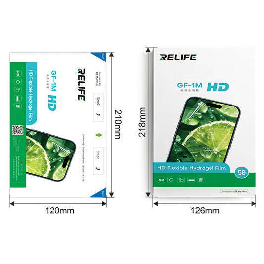 Hidrogel / TPU folija Relife GF-1M za UV vakuumski laminator Sunshine C3 Mix Ultra, 120mm x 210mm, komplet 50 kosov