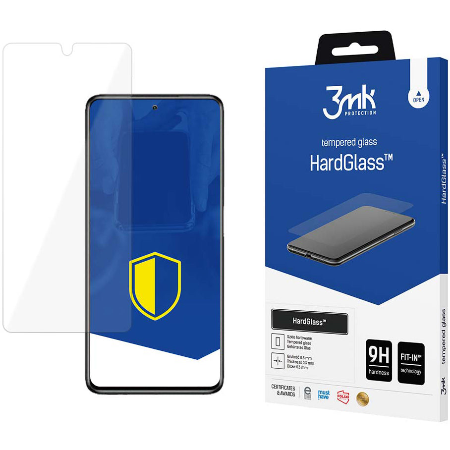 Zaščitna folija za zaslon 3MK HardGlass za Samsung Galaxy S23 S911, kaljeno steklo, polno lepilo