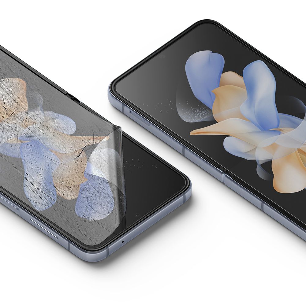 Zaščitna folija Ringke Dual Easy za notranji zaslon Samsung Galaxy Z Flip4 F721, Plastika, Komplet 2 kosa