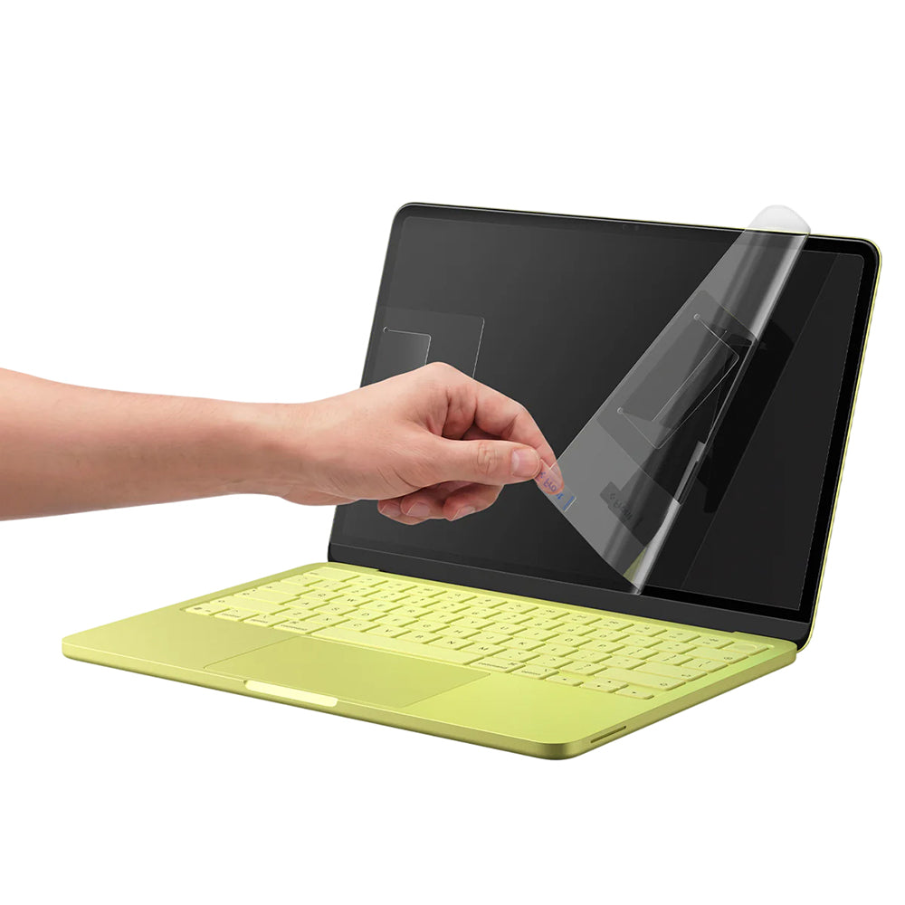 Zaščitna folija za zaslon Spigen GlastR Slim za Apple MacBook Neo 13-palčni, kaljeno steklo, črna AGL11669