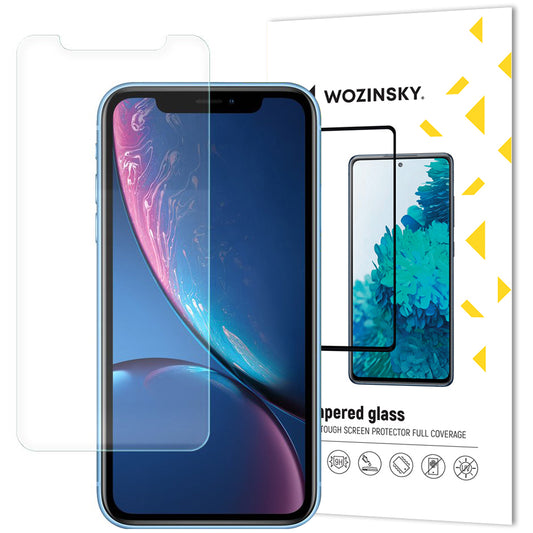 WZK Zaščita zaslona za Apple iPhone 11/XR, zaščitno steklo, polno lepilo
