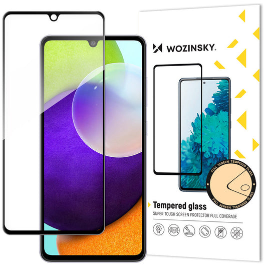 WZK Zaščita zaslona za Samsung Galaxy A33 5G A336, zaščitno steklo, polno lepilo, črna