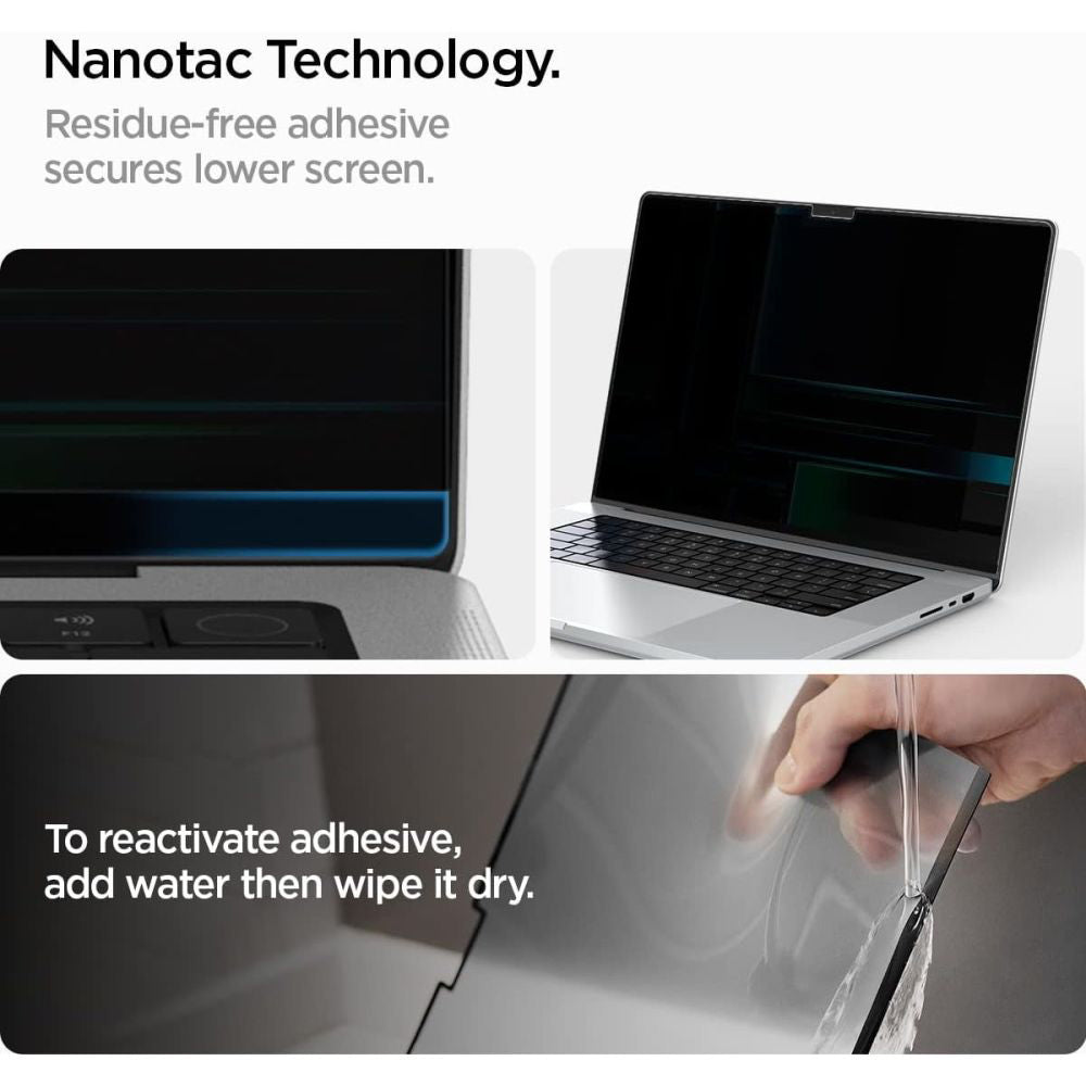 Zaščitna folija za zasebnost zaslona Spigen Safe View Magnetic za Apple MacBook Pro 14inch (2022) / (2024) / (2023) / (2021), Plastika AFL06158