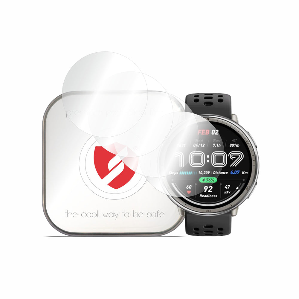 Zaščitna folija Smart Protection Premium Classic za Amazfit Active 2 (Round), komplet 4 kosi, plastika