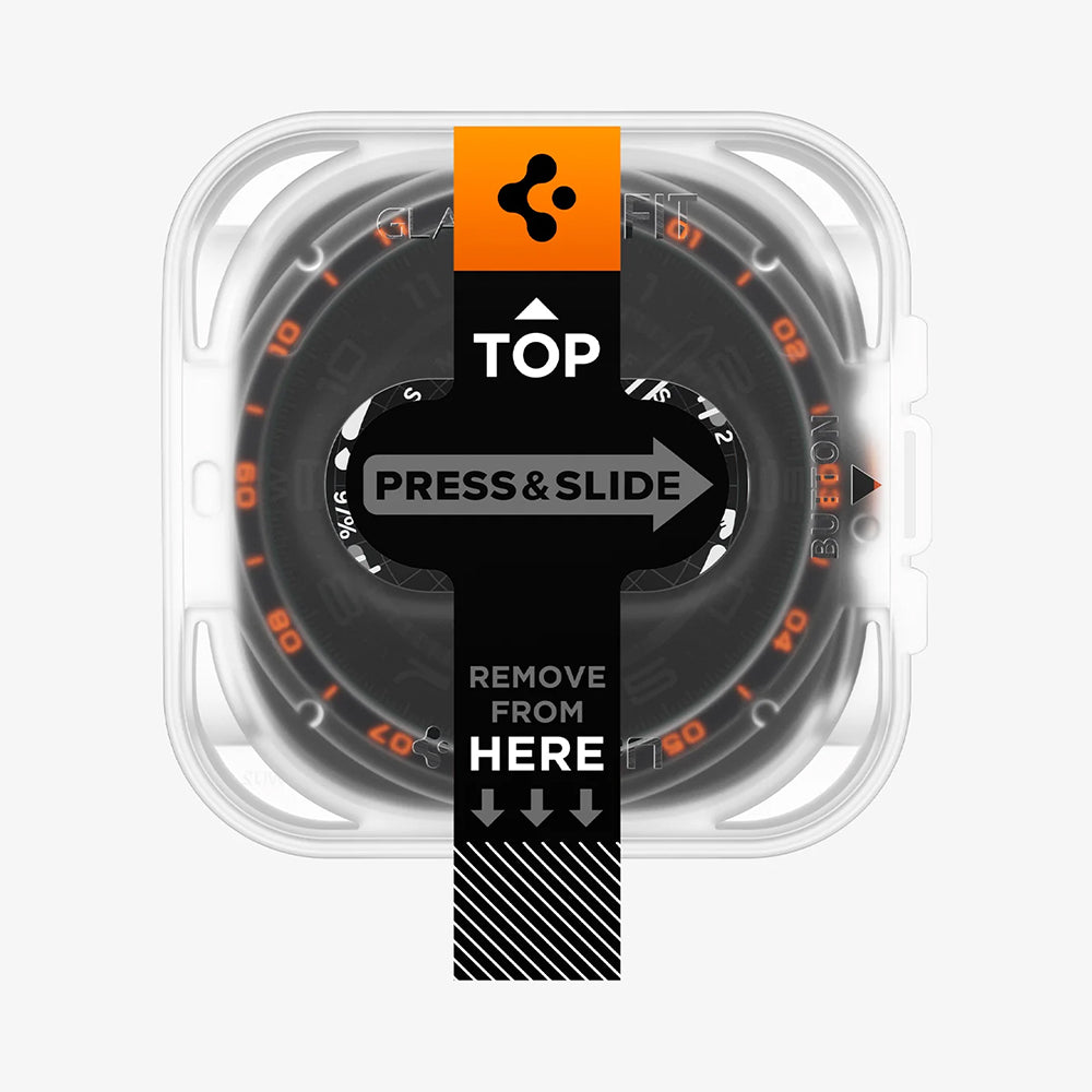 Zaščitna folija Spigen GlastR EZ FIT za Samsung Galaxy Watch Ultra2, kaljeno steklo, komplet 2 kosa AGL11758