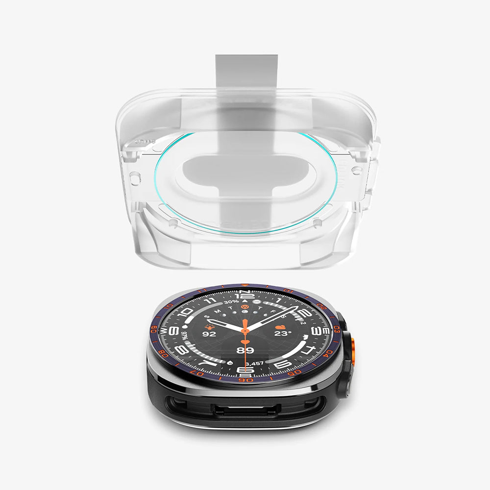Zaščitna folija Spigen GlastR EZ FIT za Samsung Galaxy Watch Ultra2, kaljeno steklo, komplet 2 kosa AGL11758