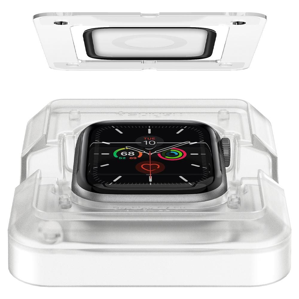 Zaščitna folija Spigen ProFlex EZ FIT za Apple Watch 44mm Series, Set 2 kosa, Fleksibilno steklo, Črna