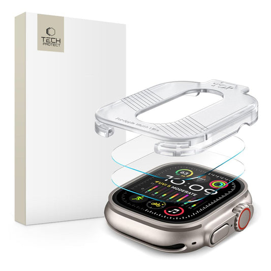 Tech-Protect Supreme komplet zaščitnih folij za Apple Watch Ultra Series, komplet 2 kosa, zaščiteno steklo