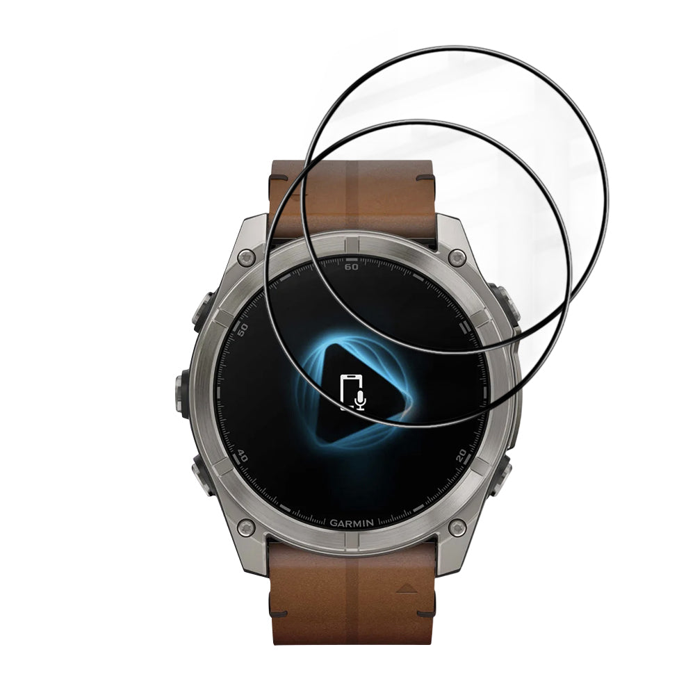 Zaščitna folija Techsuit Nano Flex za Garmin Fenix 8 Pro 51mm / 8 51mm, Set 2 kosa, Plastika, Črna