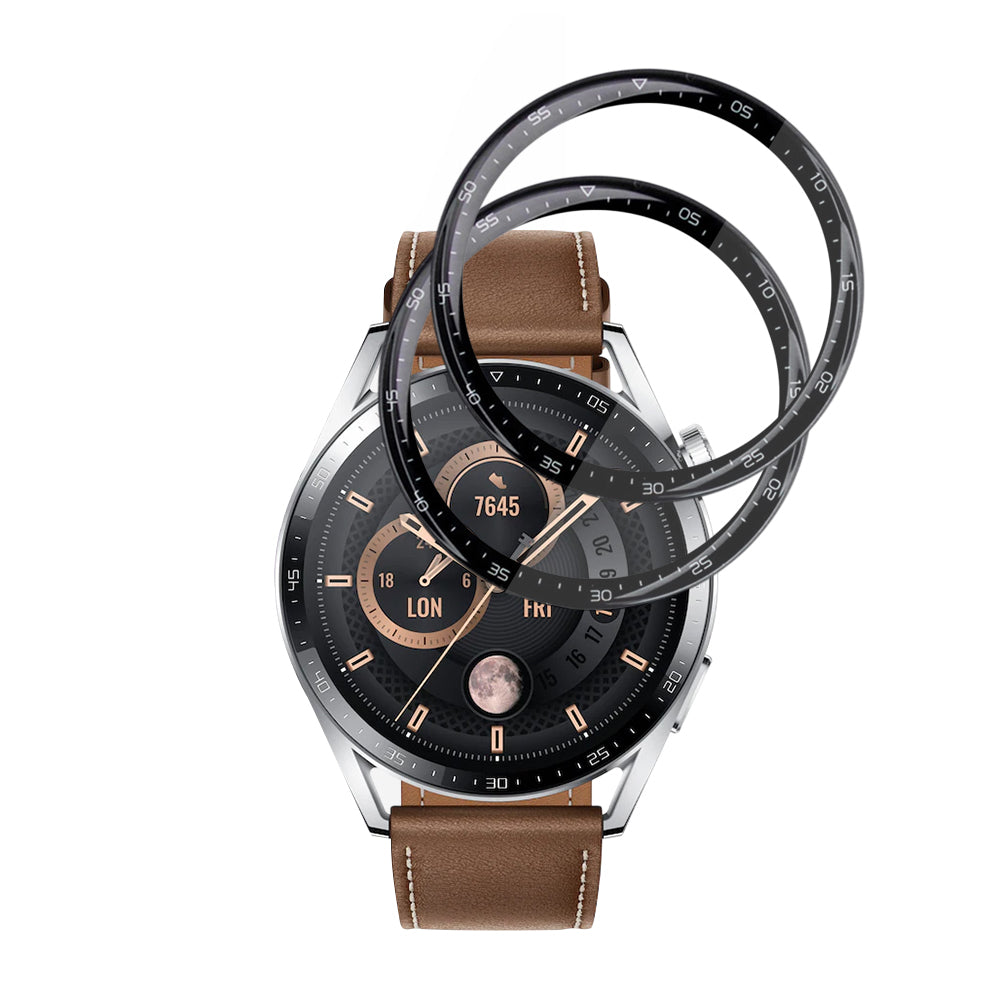 Zaščitna folija Techsuit Nano Flex za Huawei Watch GT 3 46mm, Set 2 kosa, Plastika, Črna