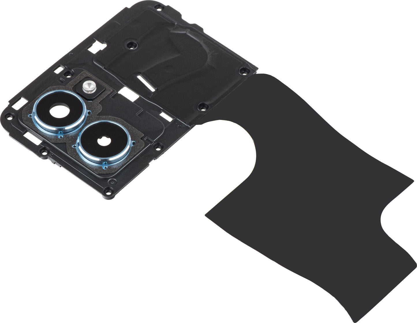 Zadnje steklo kamere - Blitz - Notranji okvir HMD Pulse Pro, z okvirjem, Srebrn, Service Pack 286954408