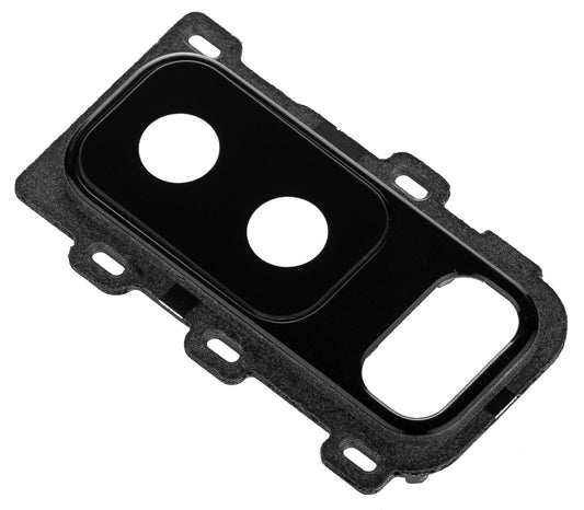 Steklo za zadnjo kamero Samsung Galaxy A6 Plus (2018) A605, z okvirjem, črno