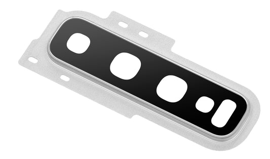 Steklo za zadnjo kamero Samsung Galaxy S10+ G975, z okvirjem, srebrno (prizma belo)