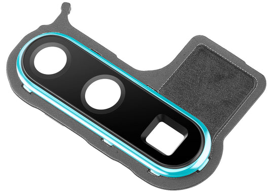Steklo za zadnjo kamero Huawei P30 Pro, z okvirjem, modro