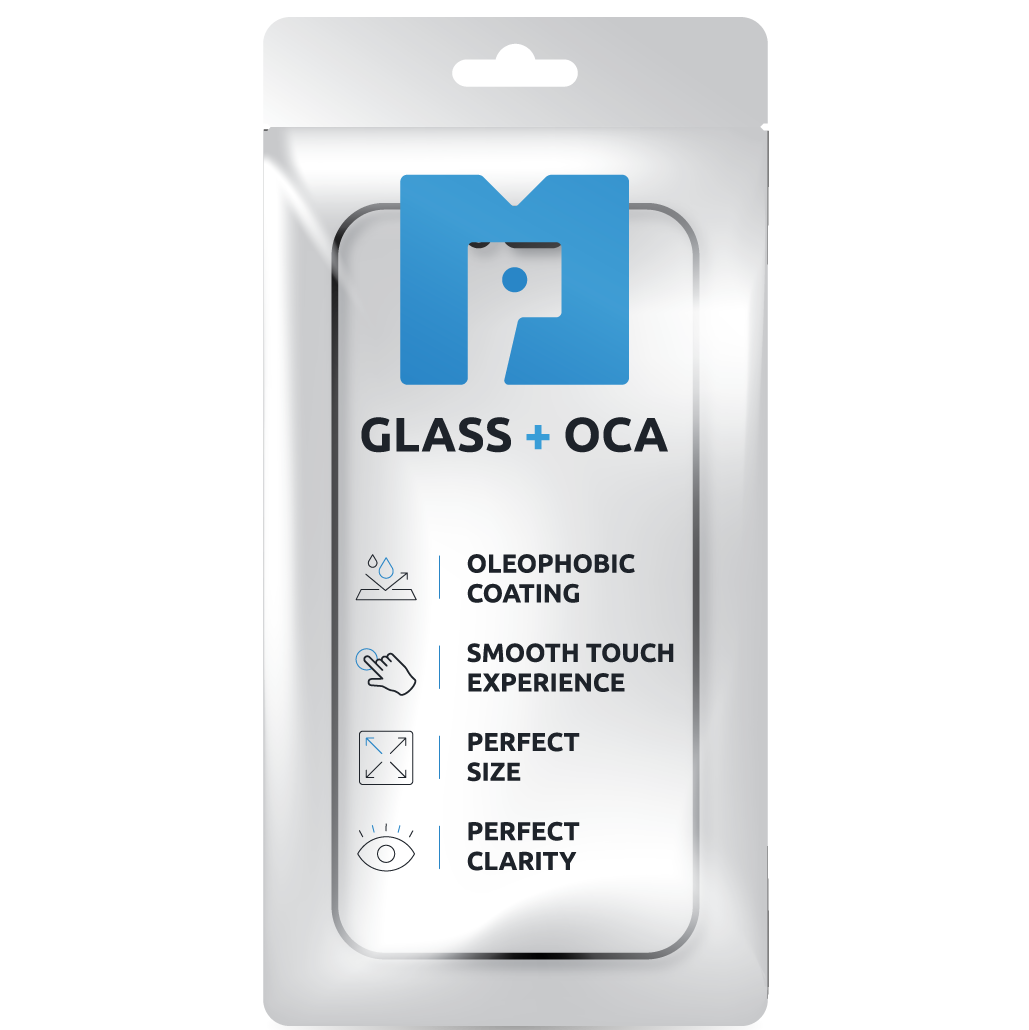 Screen Glass + OCA MP compatible with Apple iPhone 12 / 12 Pro, Black