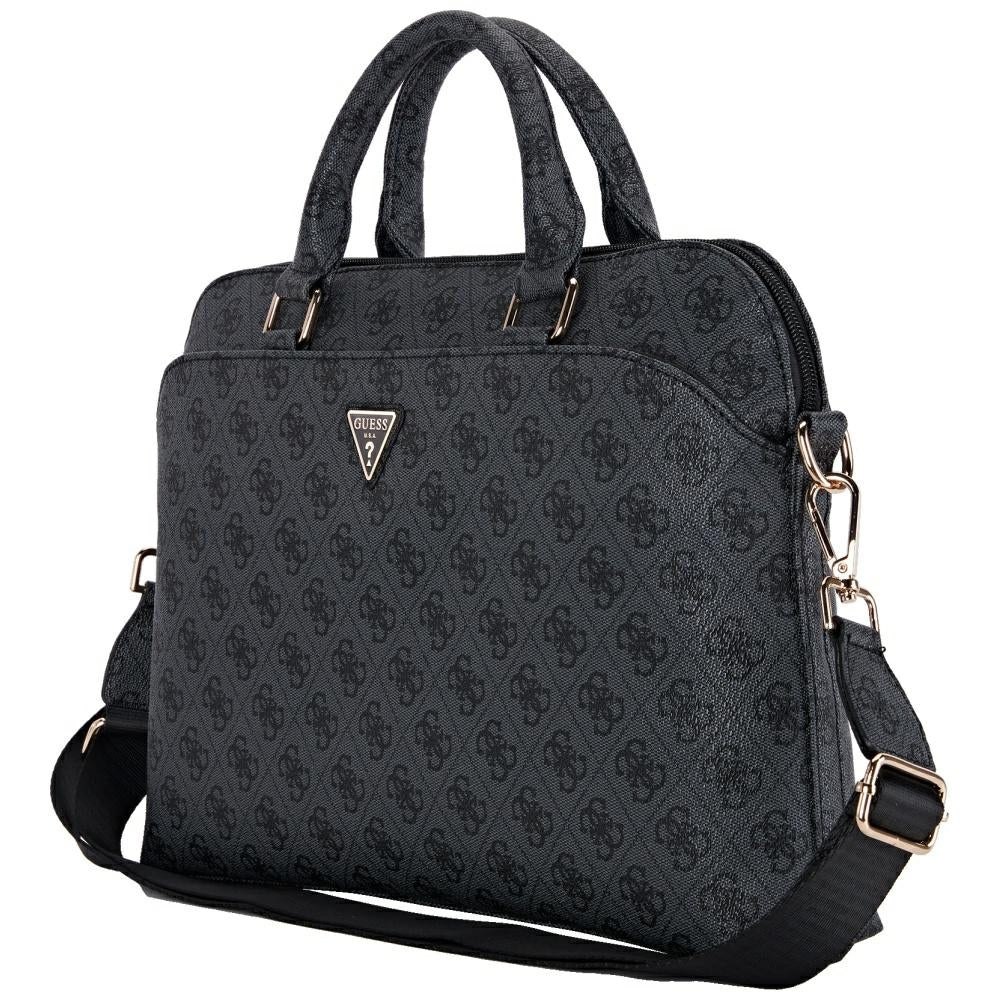 Torba Guess 4G Triangle Logo za prenosnik 15inch, črna