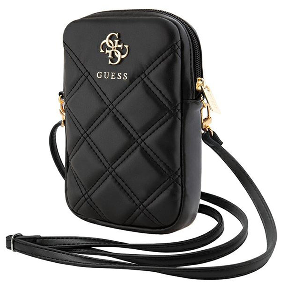 Univerzalna torbica za telefon, Guess, Quilted 4G, črna